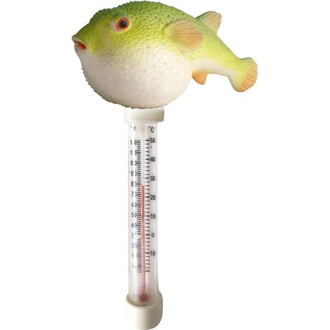 Thermomètre Flottant pour Piscine Jauge de Température de l'Eau avec Design Animaux Marins Pour Intérieur et Extérieur avec thermomètre à poisson-globe (1/5)