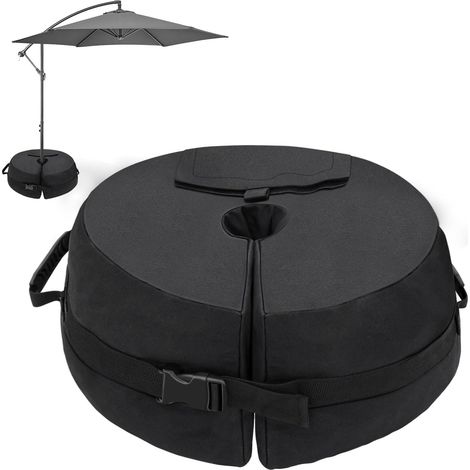 Gewichtssack für Gartenschirmständer – bis zu 55 kg, robuste Sandsäcke für Terrassenschirmständer, Außenbereich, Ausleger oder Fahnenmast mit großer Öffnung,