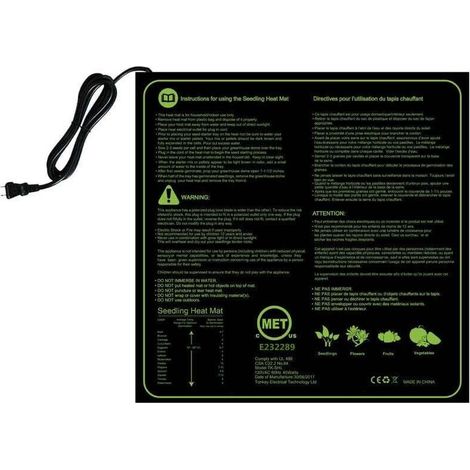 Tapis chauffant électronique 1 pièce, tapis chauffant pour semis de graines germination électronique de jardinage avec sac de rangement 50 x 52.5 cm (1/3)