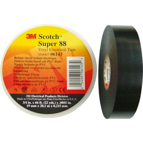 Scotch SUPER88-38X33 Isolierband Scotch® Schwarz (L x B) 33 m x 38 mm 1 St. (1/2)