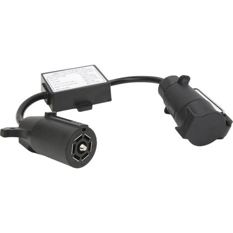 Connecteur de remorque lame américaine à 7 broches vers voie européenne ronde pour caravane bateau porte-vélos (1/5)