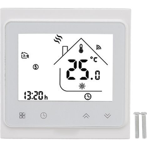 Thermostat Intelligent WiFi Contrôle Vocal par Application Mobile pour Chauffage Eau/Gaz, Programmable, 95‑240V (1/5)