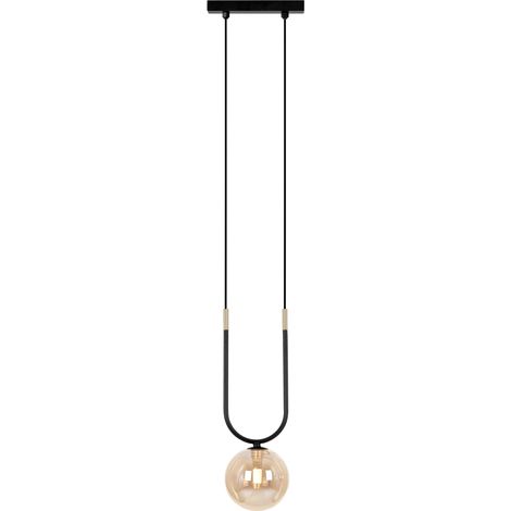 Suspension noir/ambre doré verre G9 10W Kaja K-5595 (1/3)