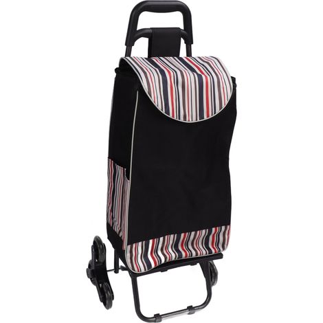 Faltbarer Edelstahl-Handwagen, robuster Gepäckwagen mit Tasche für Umzüge, Einkäufe, Reisen, Büro, schwarzer Tragegurt (1/5)
