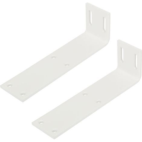 2 Stück Montagewinkel 200 x 60 x 50 mm Stahl weiß lackiert Wandkonsolen inkl. Montagematerial Regalkonsolen Regalwinkel Montagebeschläge von SOTECH
