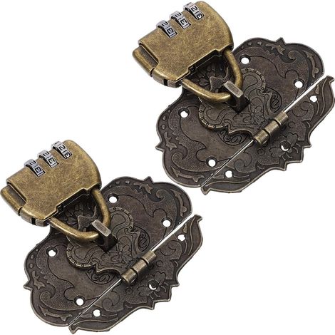 Fermoir pour Boîte à Bijoux Vintage en Alliage de Zinc, 2 Pièces  Loquet Décoratif Classique, Format Portable pour Voyage, Finition Dorée pour Coffret en Bois (1/5)