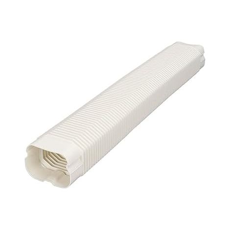 Manguera de cubierta de tubo de aire acondicionado, manguera de PVC universal, para aire acondicionado de 1 a 5 caballos de fuerza, color blanco