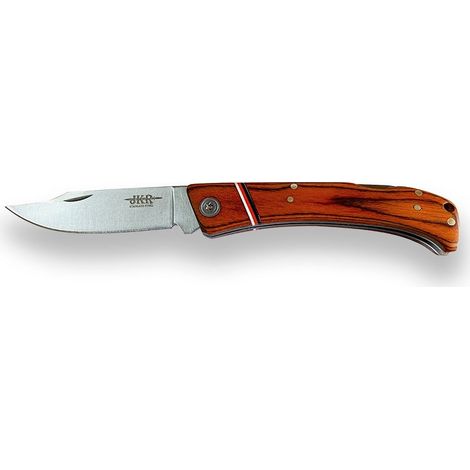 JKR Sportmesser, manuell zu öffnen, Klinge aus Edelstahl 7,5 cm. Pakkaholz-Griff - JKR662.