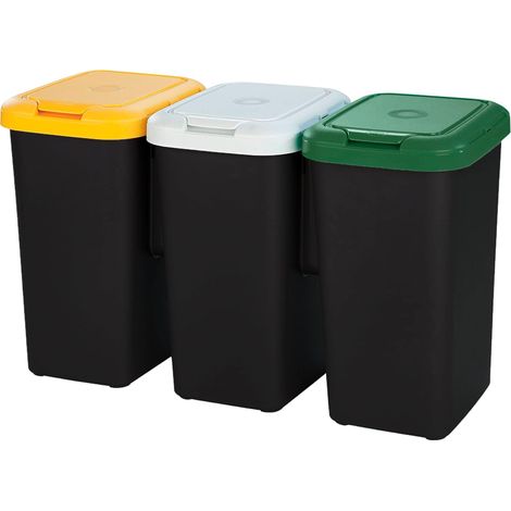 Pattumiera Raccolta Differenziata Set Tontarelli 25 lt 78,5 x 32 x 47,4 cm (1/5)