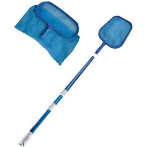 Pack nettoyage pour piscine - Manche télescopique - Epuisette de fond - Epuisette de surface (1/5)
