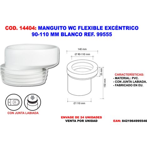 Manicotto WC flessibile eccentrico 90-110 mm bianco Rif. 99955