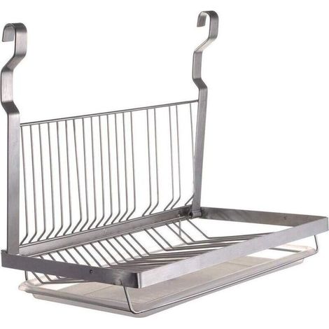 Égouttoir à vaisselle mural pliable en acier inoxydable (39,5 x 26,5 x 5,5 cm)