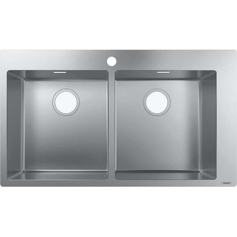 S711-F765 Lavello incasso 370 x 370 con foro rubinetto inox (1/4)