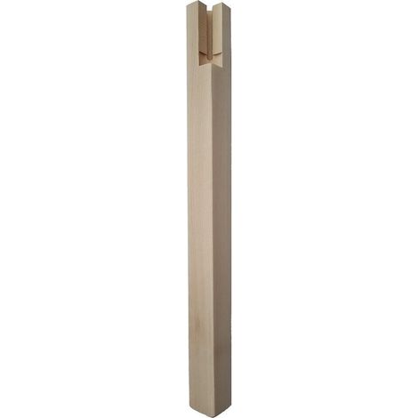 Gamba tavolo in legno di faggio grezza 62 x 62 x h 750 mm mod quadra