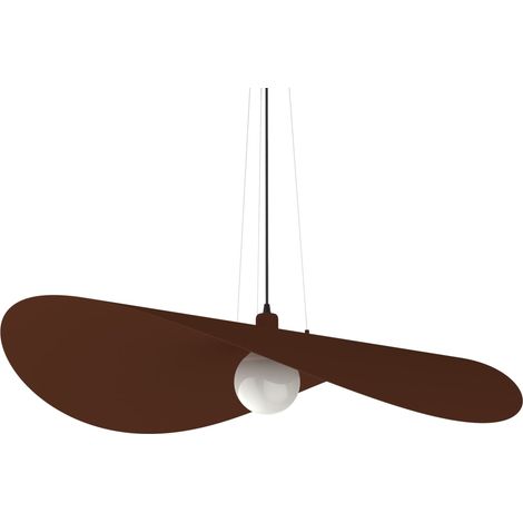 LUMICOM  PIUMA Sospensione, 1X E27, max 42W, metallo, corten, D.90cm (1/3)