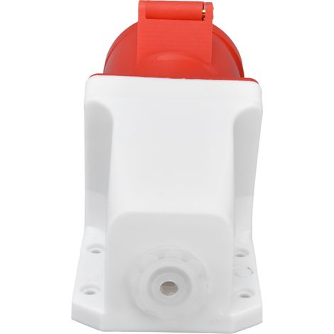 Prise industrielle en laiton rouge PC, montage en surface, conforme à la norme CEE, pour alimentation électrique IP44, 220-380 V et 240-415 V. (1/5)