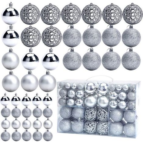 Ensemble de décorations de Noël, 100 pièces, décorations d'arbre de Noël pour mariages, vacances, décorations de Noël intérieures (1/5)