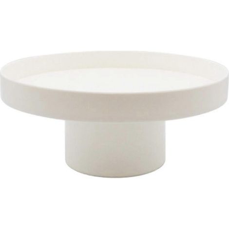 Plateau décoratif rond ABS pour parfums et cosmétiques aux fruits, noir et blanc, A