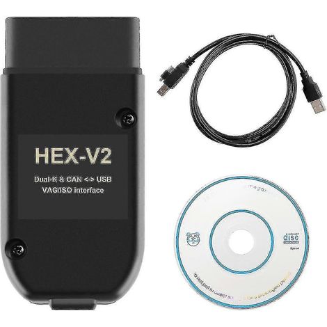 Compatible avec le scanner OBD2 VAG COM 22.3 HEX V2 USB, compatible avec les Golf A6 et Skoda Seat (code VIN non restreint) ATMEGA162+16V8+FT232RQ (1/2)