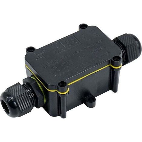 IP68 Waterproof Junction Boxes, 2 Way Outdoor Lighting Junction Box, 4mm to 11mm Plastic Cable Gland, External Waterproof Cable Connector (1/4)