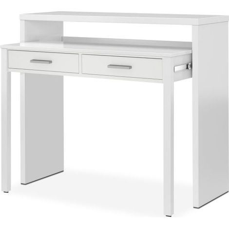 Mesa de escritorio extensible Zira Blanco Artik (Blanco Mate) (ancho) x 87,5cm (alto) (1/5)