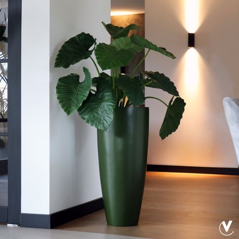 Pot de fleurs Kentucky Green en Fiberstone pour Intérieur et Extérieur - Vert - PANGIVO (1/3)
