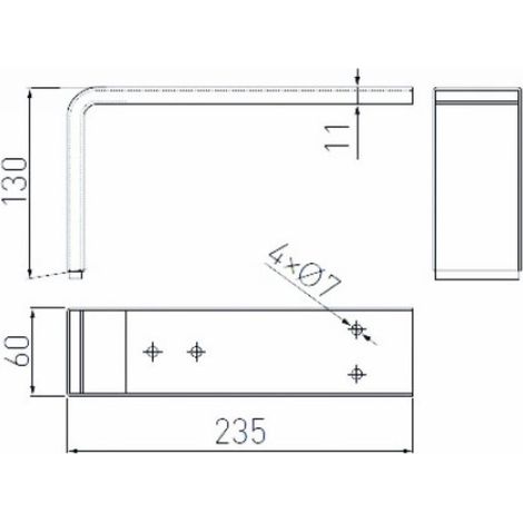 Pieds de meubles design MDN-D4 - hauteur 130 mm - finition chromé - SYNERCIA