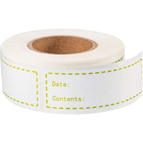 500 Blatt, 2,5 x 7,5 cm, selbstklebende, ablösbare Aufbewahrungsetiketten, umweltfreundliche Etiketten, Etiketten für das Einfrieren von Lebensmitteln, fettabweisend, leicht zu reinigen (1/4)