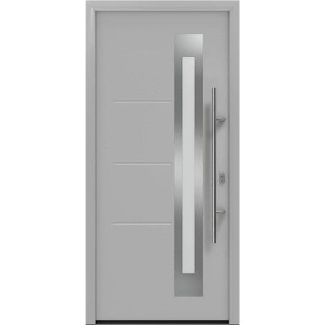 Hörmann Ecostar Haustür "ISOPRO IP 780S", weißaluminium matt (RAL 9006), 110 x 210 cm (B x H), DIN Rechts