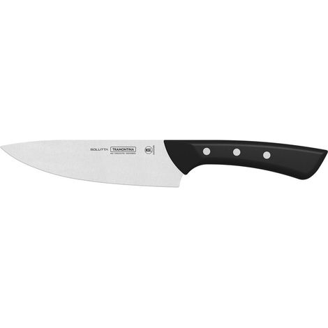 Tramontina coltello tranciante Solutta acciaio inox nero 15,5 cm