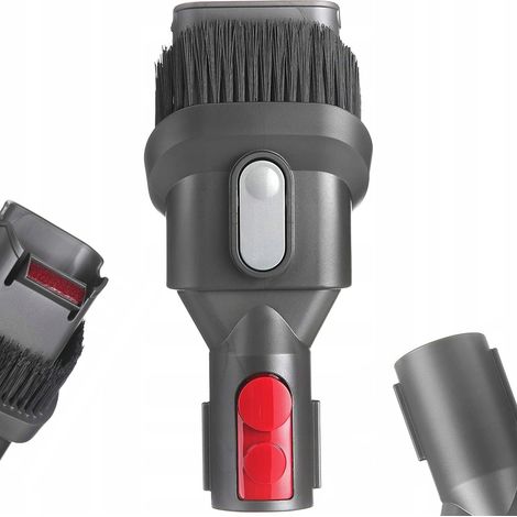 Spazzola 2 in 1 con Porta Aspirante compatibile con Aspirapolvere Dyson V6 V7 V8 V10 V11 V15 – Materiale ABS, Grigio Elegante