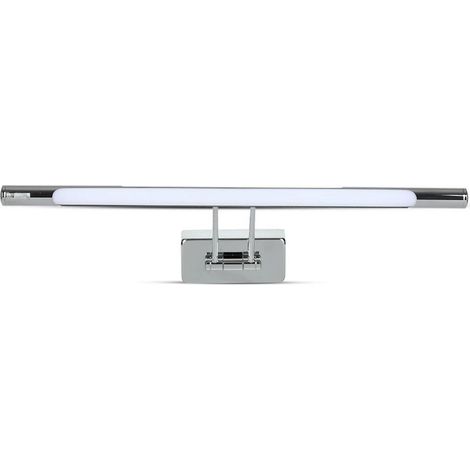 Luz de espejo LED V-TAC de 12 W con acabado cromado, blanco cálido