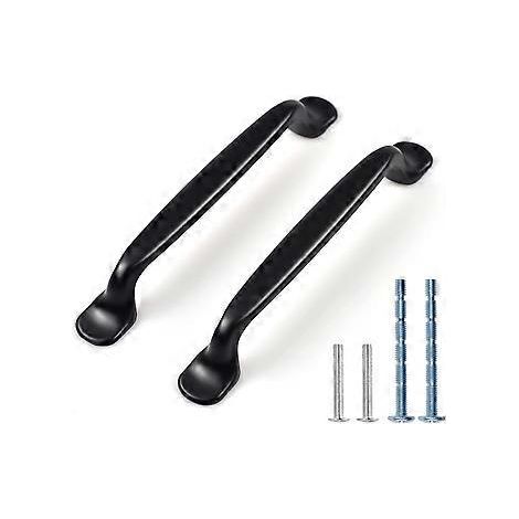 12 schwarze Küchengriffe, Schrankgriffe, Schubladengriffe mit Schrauben in 2 Größen, perfekt für Schlafzimmer- und Wohnzimmermöbel (96 mm)