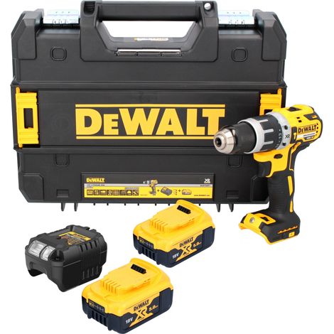 DeWalt DCD 796 M1 Trapano avvitatore a percussione a batteria 18V 70 Nm in valigetta TSTAK + 1x Batteria 182 4,0 Ah + Caricabatterie DCB 105