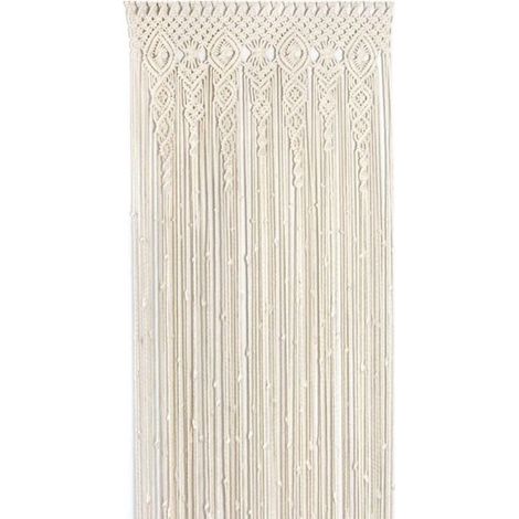 Rideau macramé bohème 90x180cm décoration intérieure (1/5)