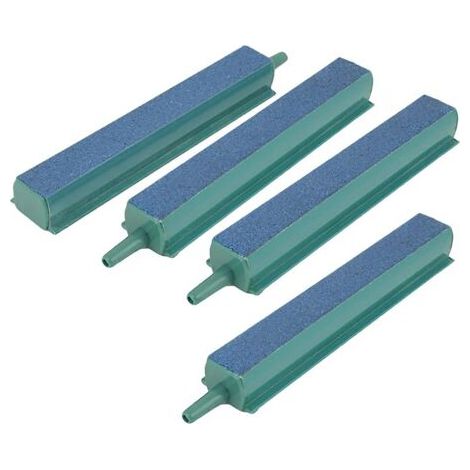 Bulleur Aquarium Pierre à air Barre Bubbler10 cm Outil d'extraction de Bulles d'air avec Base en Plastique Diffuseur d'oxygène carré pour Nano Air Pump Small Bucket et Fish Tank, 4 Pack (1/5)