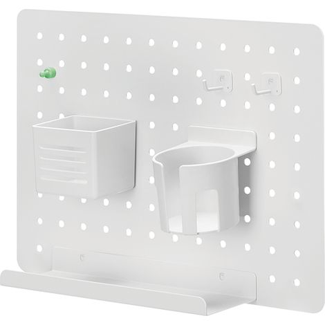 LogiLink PB0105 organizador para colgar Acero, Plástico Blanco (1/5)