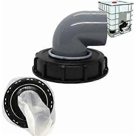 Couvercle de filtre en nylon pour cuve à eau de pluie IBC DN75 45 ou 90, noir, 163 mm x 90 mm-AquaForge (1/2)