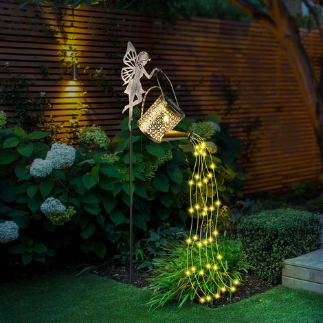 Arrosoir Solaire avec Guirlandes Lumineuses et Bâton de Berger, LED Lanterne Solaire Exterieur Jardin, Étanche Lampes Solaires Extérieures pour Jardin Noël Fête Patio Table Décoration(Lumière chaude) (1/5)