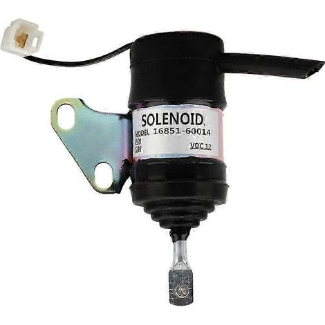 Électrovanne d'arrêt de carburant 12 V 052600-4530 16851-60014 pour Denso Kubota RTV900 BX1800D Z482 Z602 D722 D782 052600-4531 WJ (1/5)