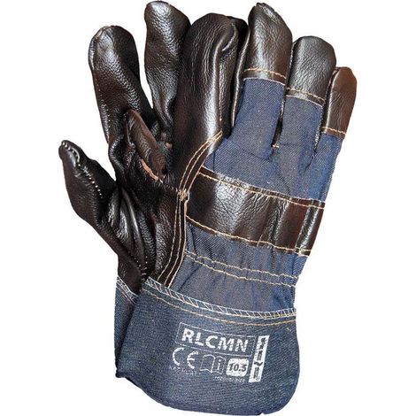 Guantes de trabajo Raw-Pol rlcmn cuero bovino reforzado