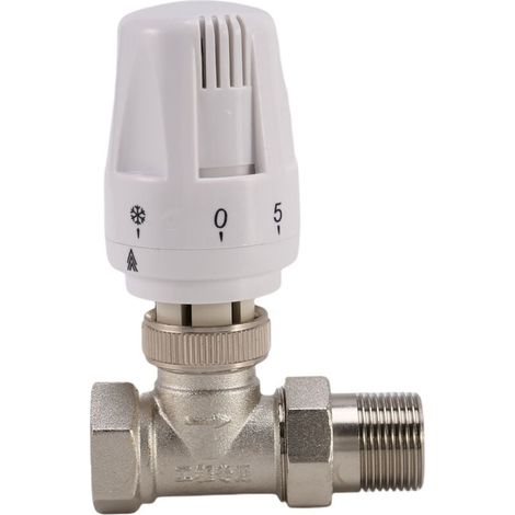 Vanne Radiateur Thermostatique Laiton 3/4 Pouce Droit DN20 Régulation Automatique Température Sol (1/4)