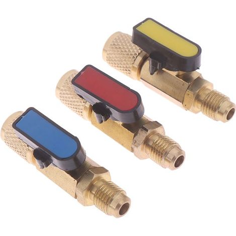 Vanne à bille droite SAE 1/4" mâle vers 1/4" femelle, port de charge CA, taille unique (1/5)