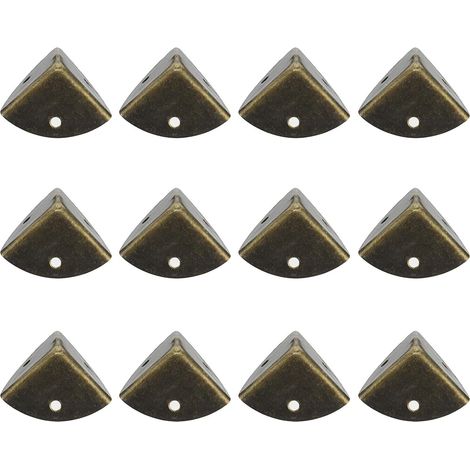 12 protège-coins décoratifs, bois, triangulaire, style vintage (1/5)