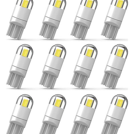 Ampolla LED per auto T10 3030, luce di posizione con 12 LED, luce per bordo porta, lampada di lettura SMD deng  ALOVEZ (1/4)
