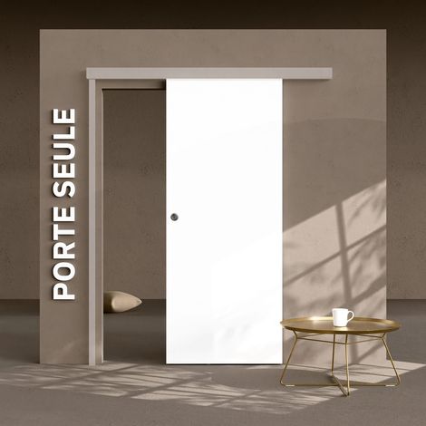 Porte Coulissante Seule - Prépeinte Plane 83 cm