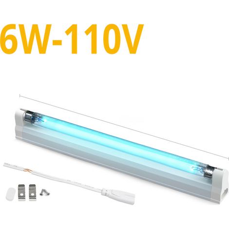 Lampe désinfection UVC avec ozone, stérilisation acariens (6W-110V) (1/5)