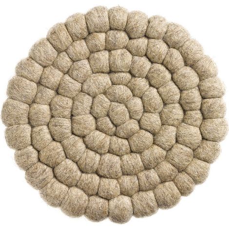 Soucoupe pour Pot de Fleurs en Matière Recyclée Coloris Naturel Diamètre 20 cm Brian - PANGIVO (1/4)
