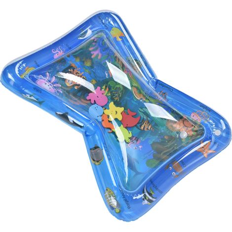 Wasserspielmatte aus PVC, aufblasbar, blau, harmlos, für Babys und Kleinkinder von 1-3 Jahren (1/5)