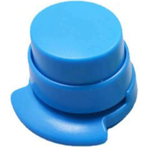 Irovami Agrafeuse sans agrafes bleue ronde haute efficacité, portable et sans aiguille, idéale pour le bureau et l'école. (1/5)